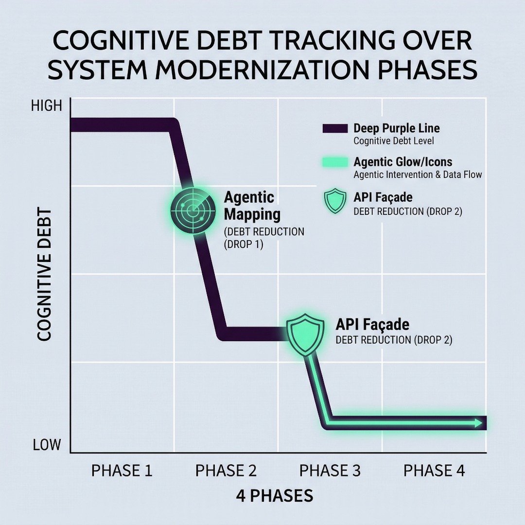 cognitive debt tracking over system modernization practices